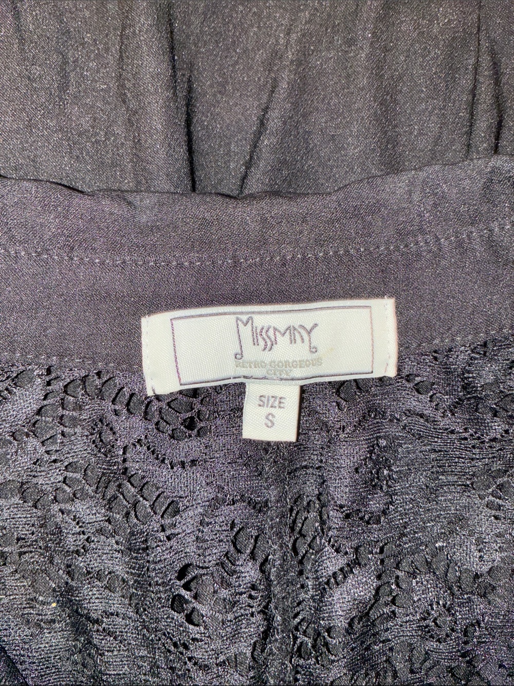 Missmay Black Dress with Lace Top, Size S, - Picture 6 of 10